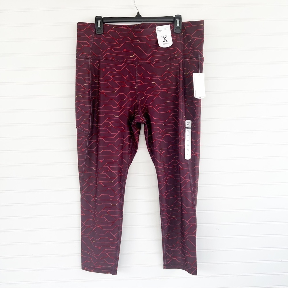 Xersion High rise fitted 7/8 ankle‎ leggings Size XL NEW